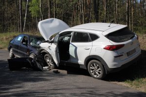 Uszkodzone pojazdy osobowe biorące udział w wypadku