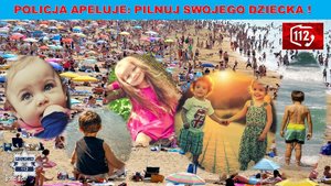 plakat, na którym znajdują się dzieci i plaża