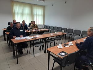 Uczestnicy ćwiczenia podczas treningu sztabowego.