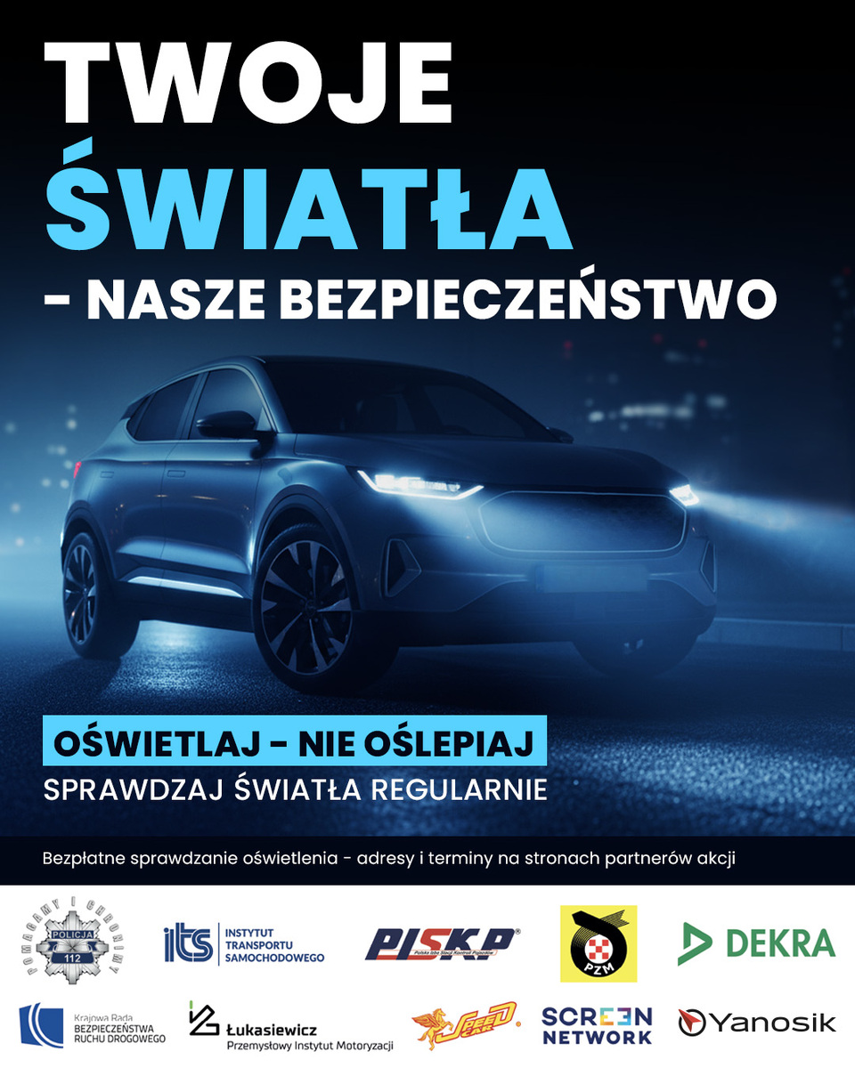 Kampania bezpłatnego sprawdzania świateł w pojazdach